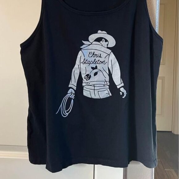 Black XL Adult Chris Stapleton Tank Top - Picture 2 of 7